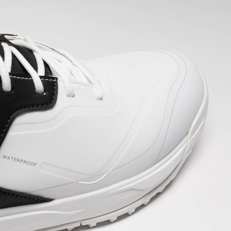 Sepatu Golf Pria MW500 Waterproof - Putih dan Karbon