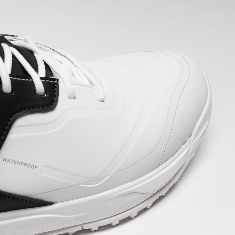 Men's golf waterproof shoes - MW 500 - white and carbon