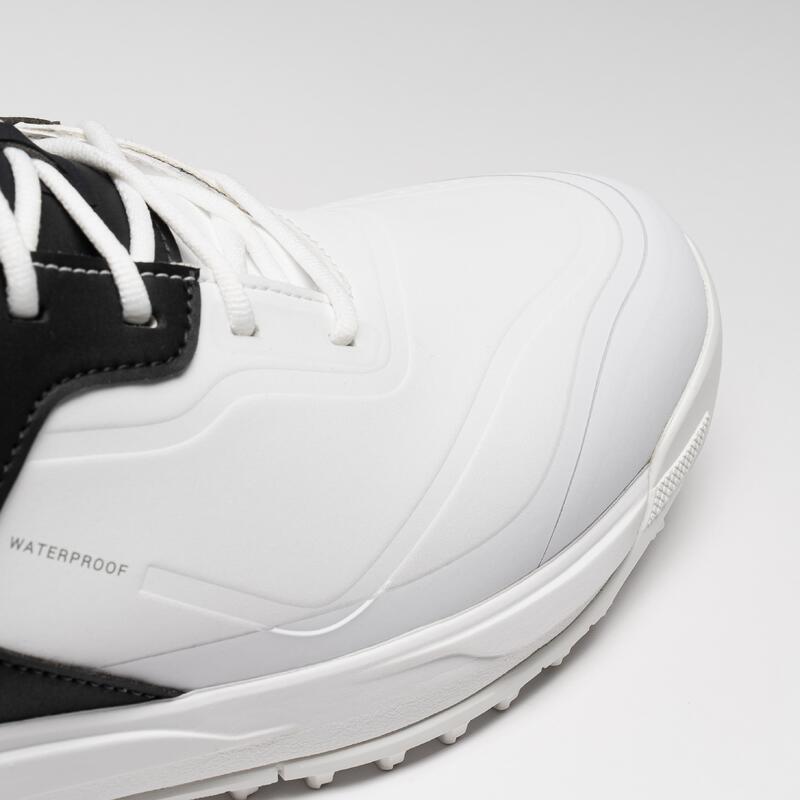 Chaussures golf waterproof Homme - MW500 blanc & carbone