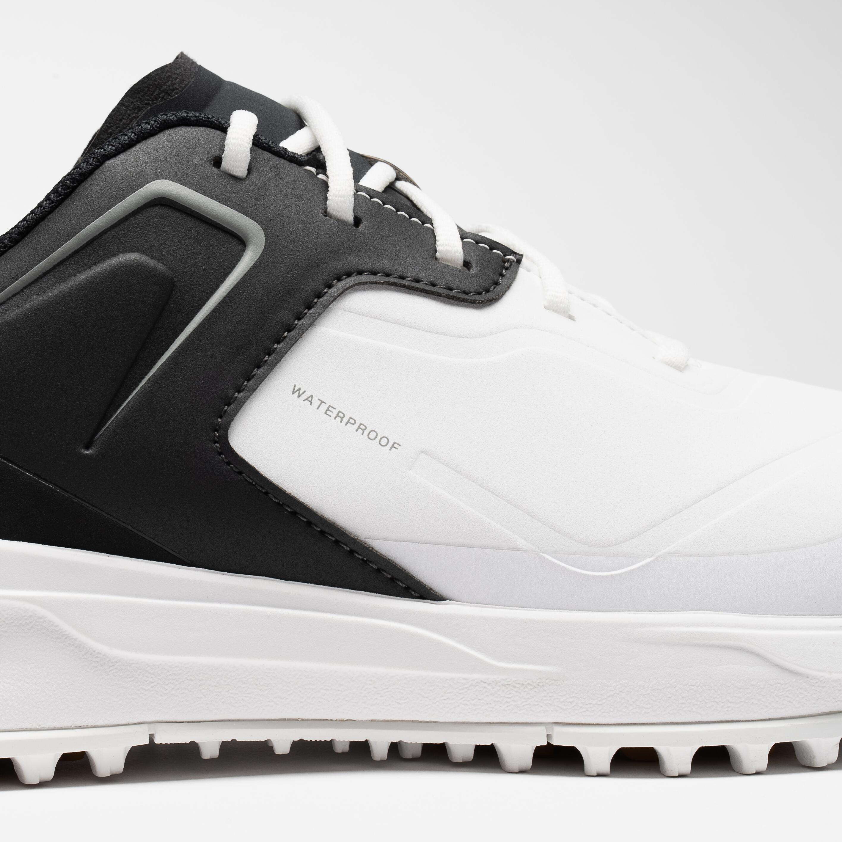 Men s golf waterproof shoes MW 500 white and carbon