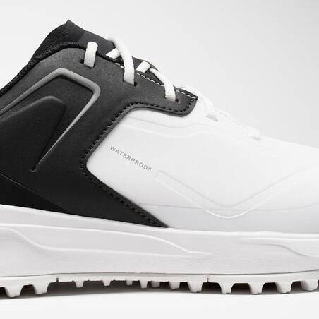 Sepatu Golf Pria MW500 Waterproof - Putih dan Karbon