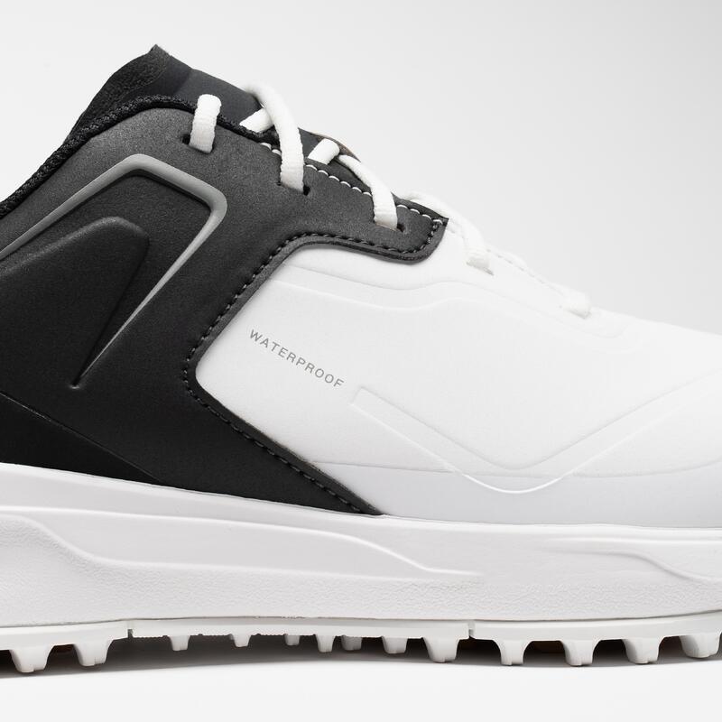 CHAUSSURES GOLF HOMME MW500 BLANCHES ET CARBONE