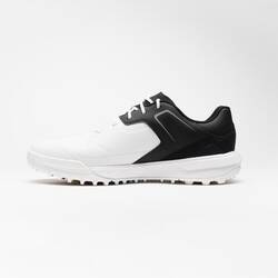 Men's golf waterproof shoes - MW 500 - white and carbon