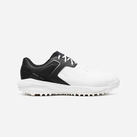 Zapatos golf impermables Hombre Inesis MW500 blanco negro