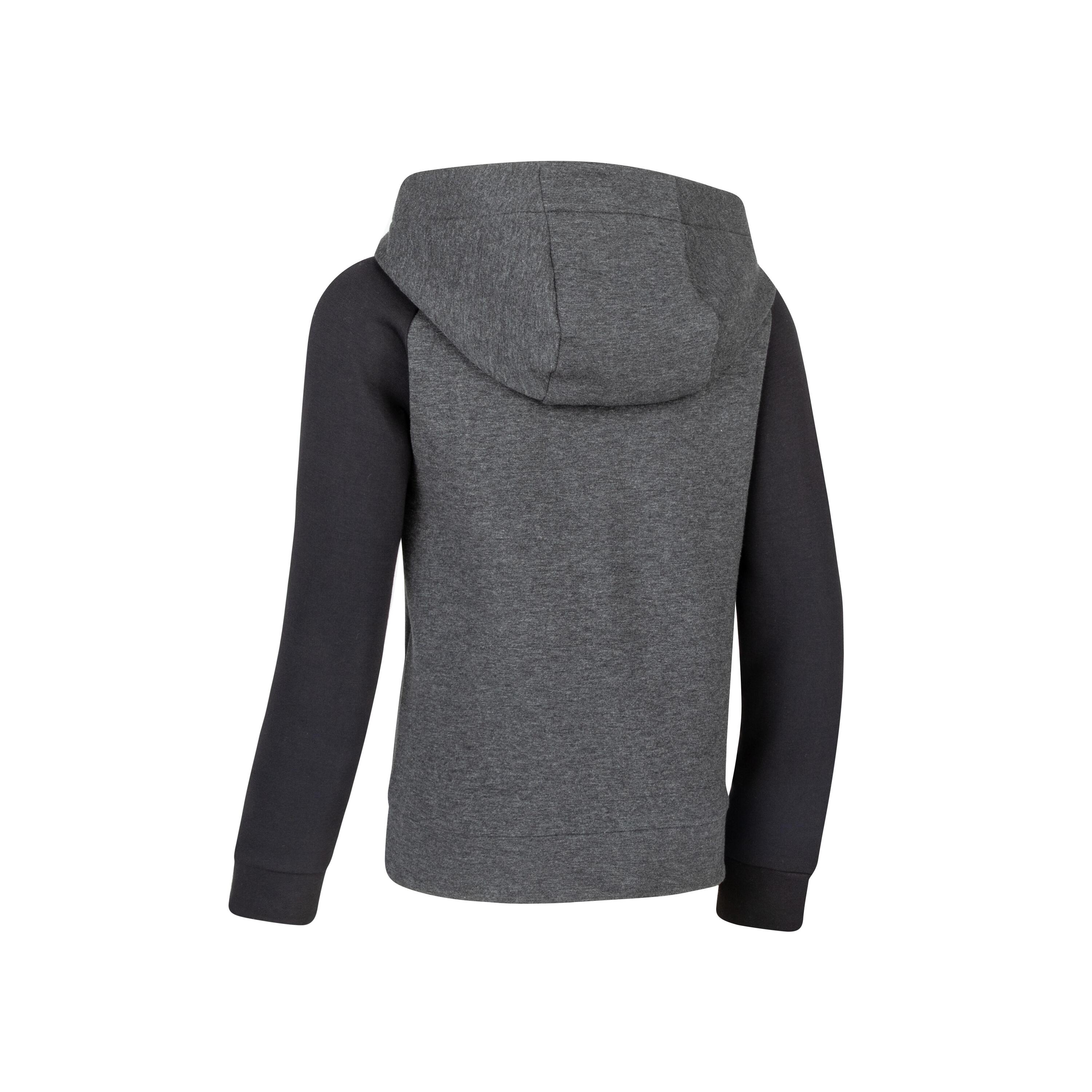 Kids' Breathable Cotton Zip-Up Hoodie 900 - Medium and Dark Grey Marl 8/13