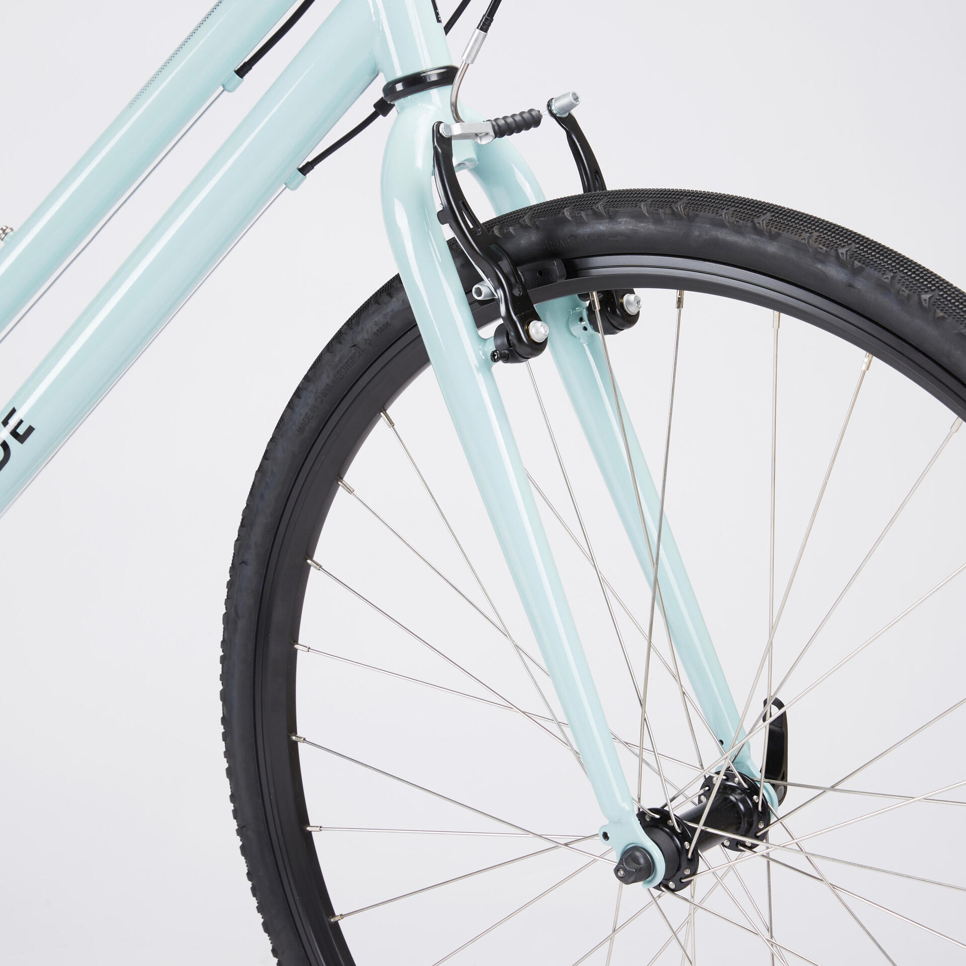 Lightweight 1x8-speed Urban Hybrid Bike 120 Mint Green