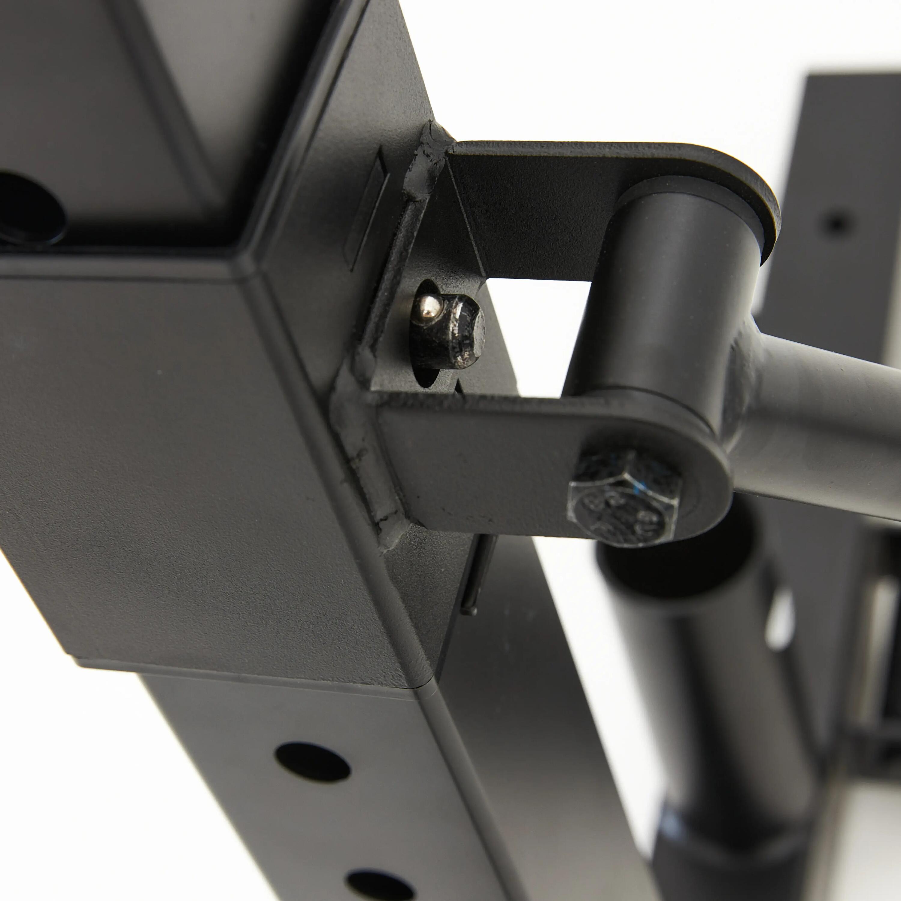 Fold-Down/Retractable Squat, Bench & Pull-Up Weight Training Rack 500 8/9