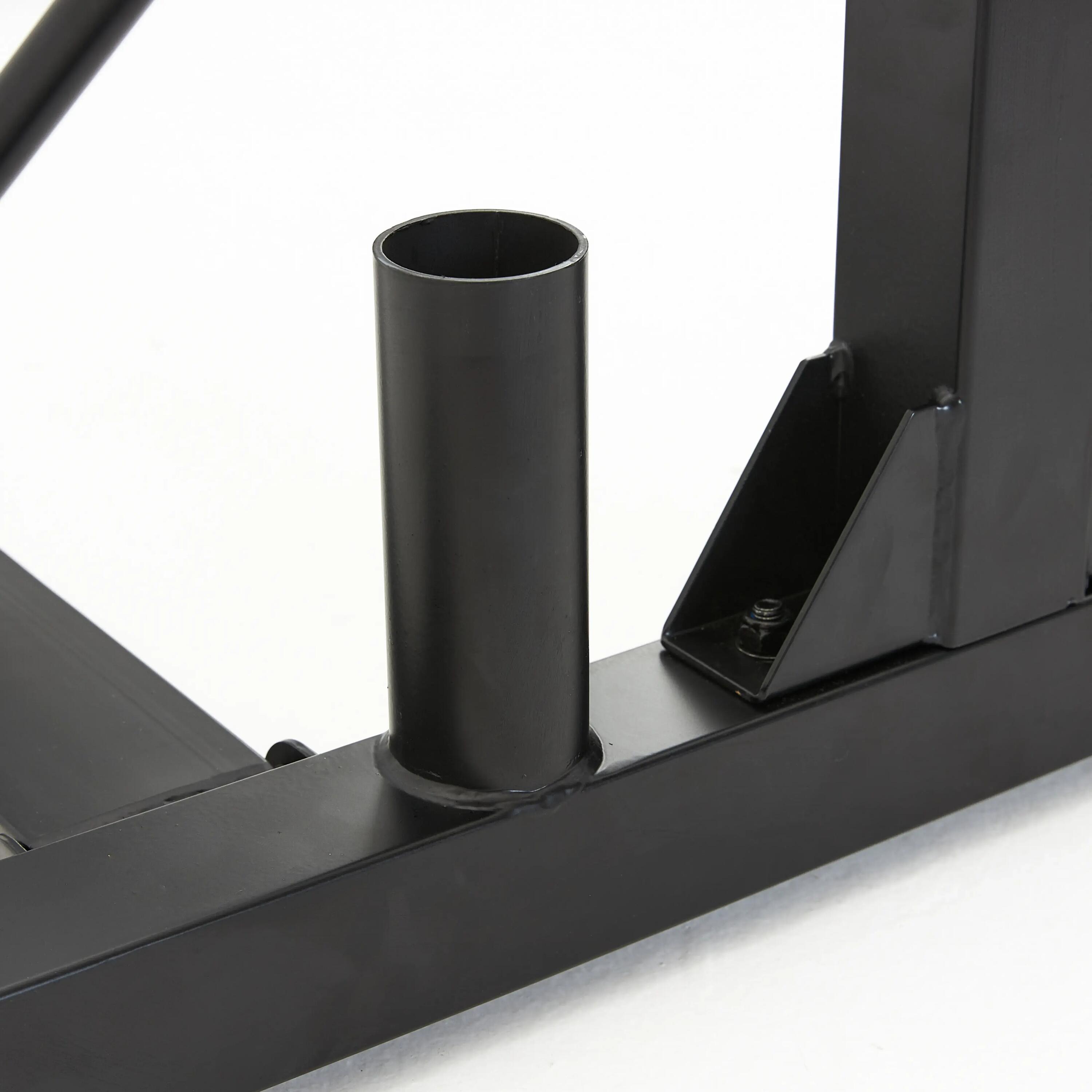 Fold-Down/Retractable Squat, Bench & Pull-Up Weight Training Rack 500 4/9