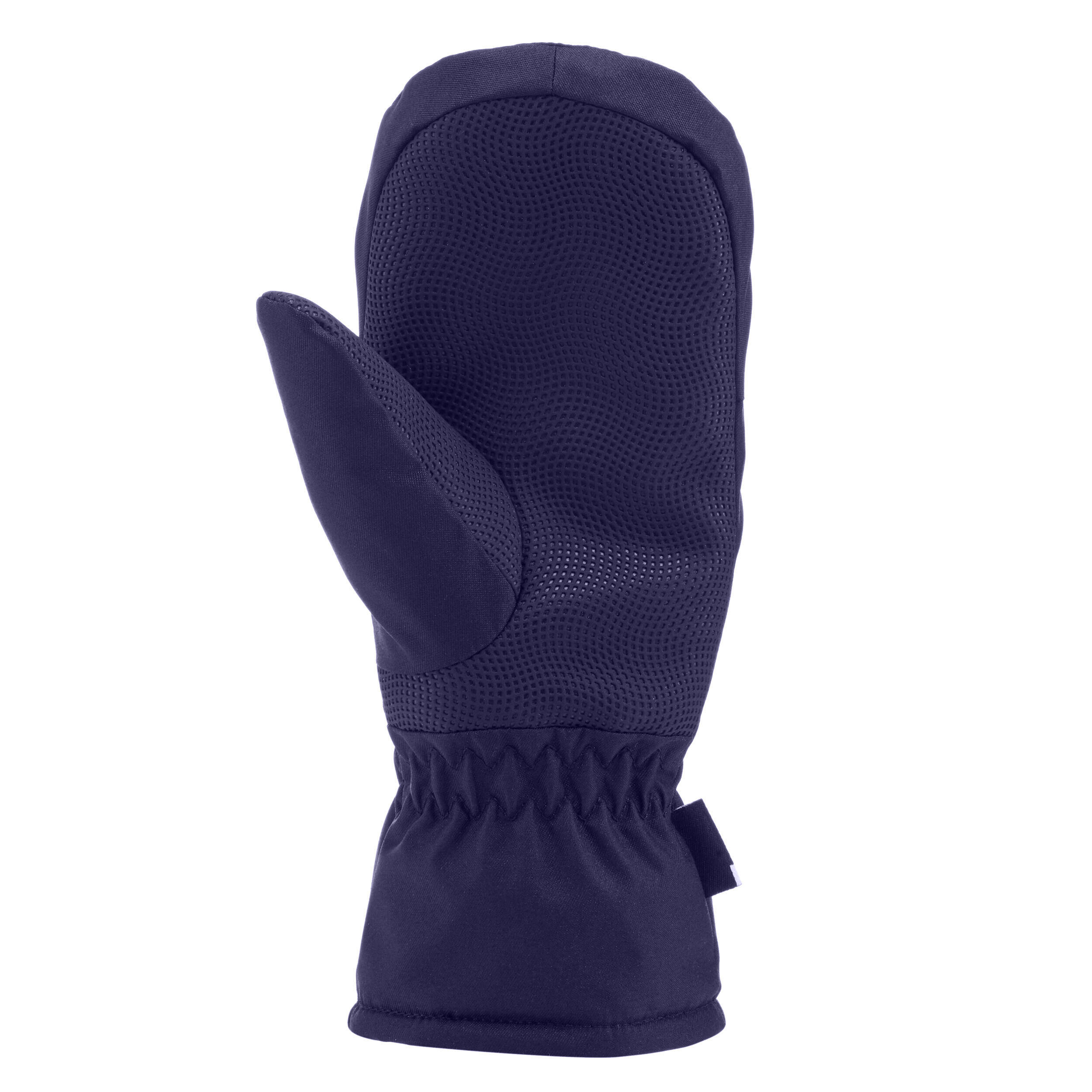 KIDS’ WARM AND WATERPROOF SKI MITTENS 100 NAVY BLUE/NEON PINK -  4