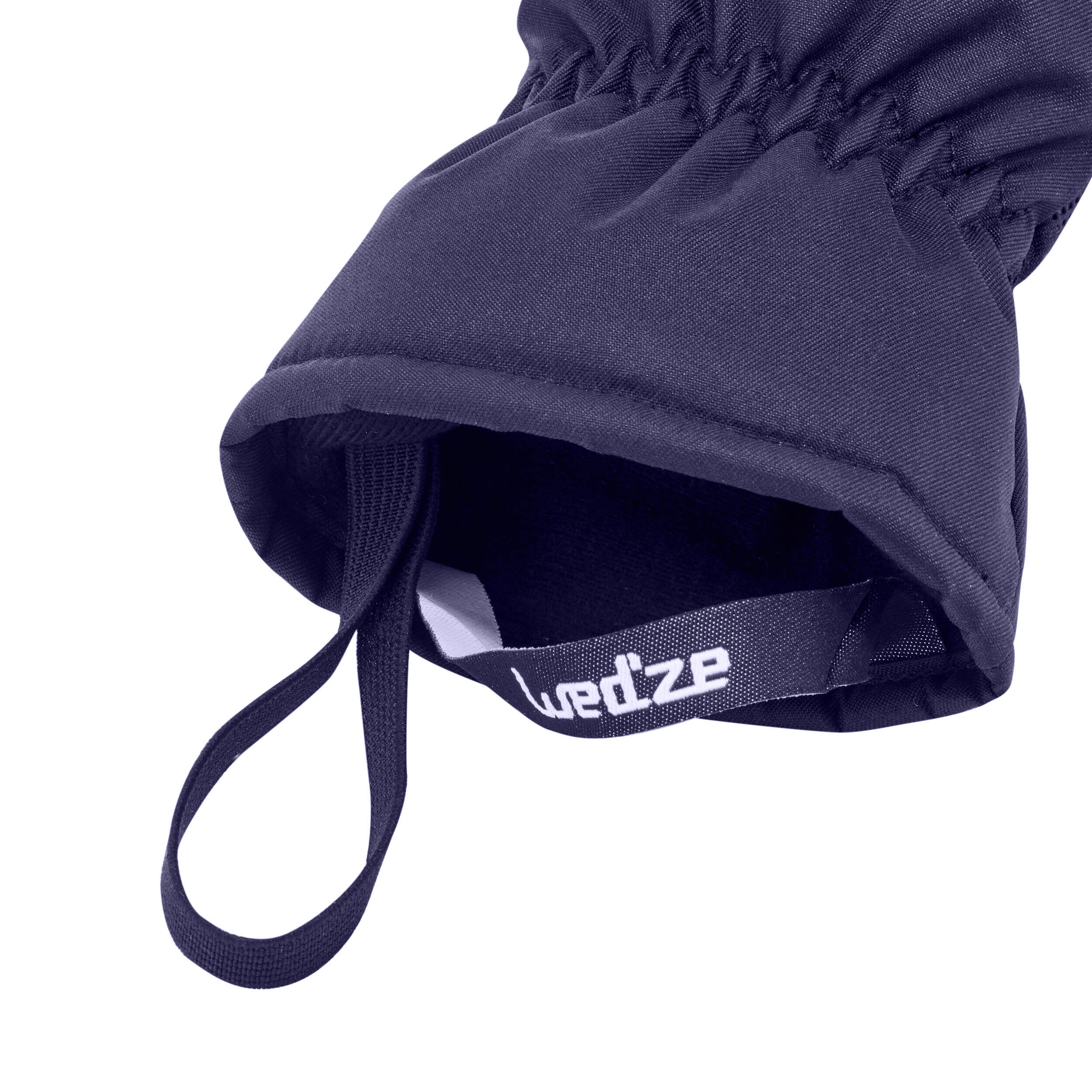 KIDS’ WARM AND WATERPROOF SKI MITTENS 100 NAVY BLUE/NEON PINK -  5