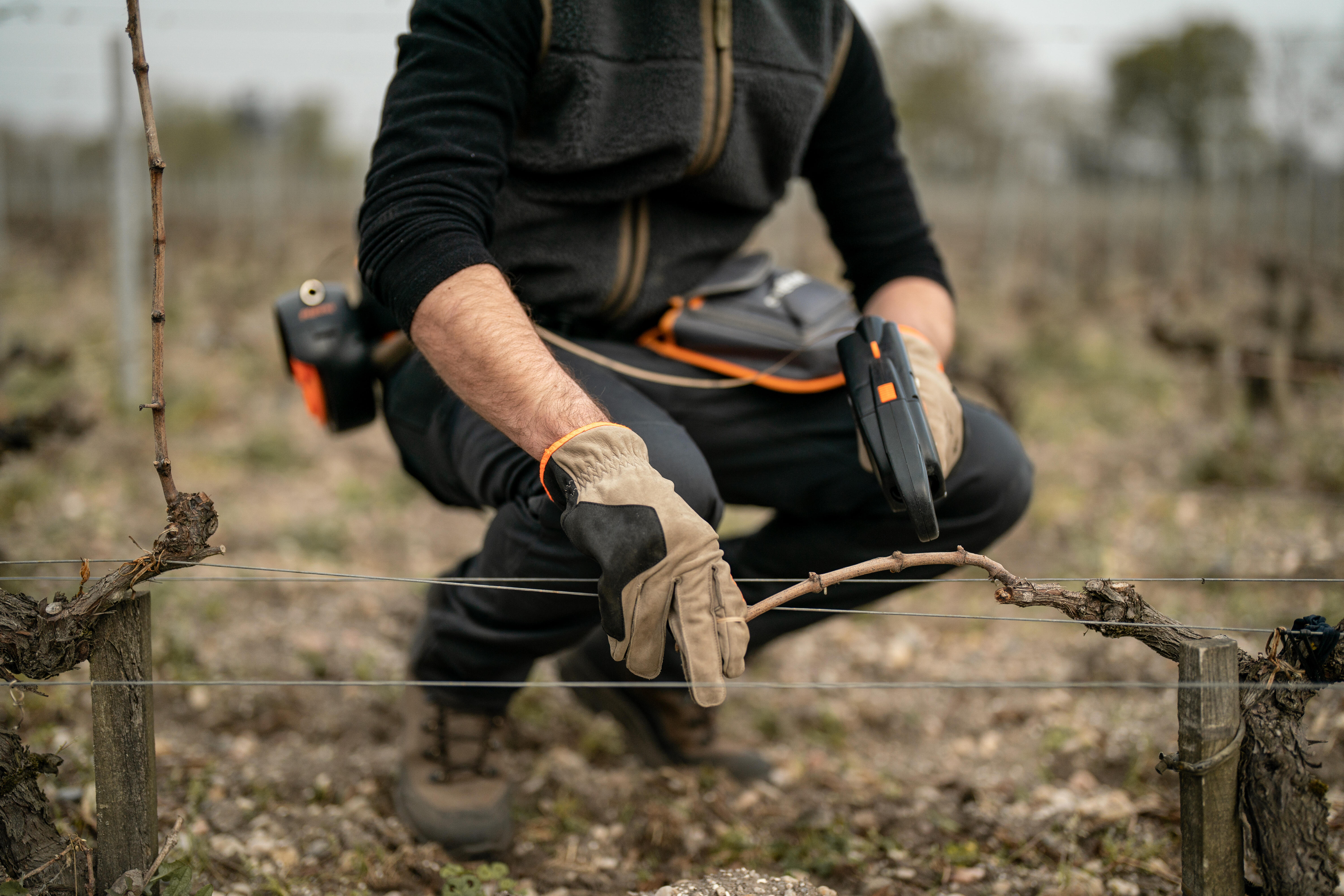 Hunting Leather Glove - Supertrack Brown - SOLOGNAC