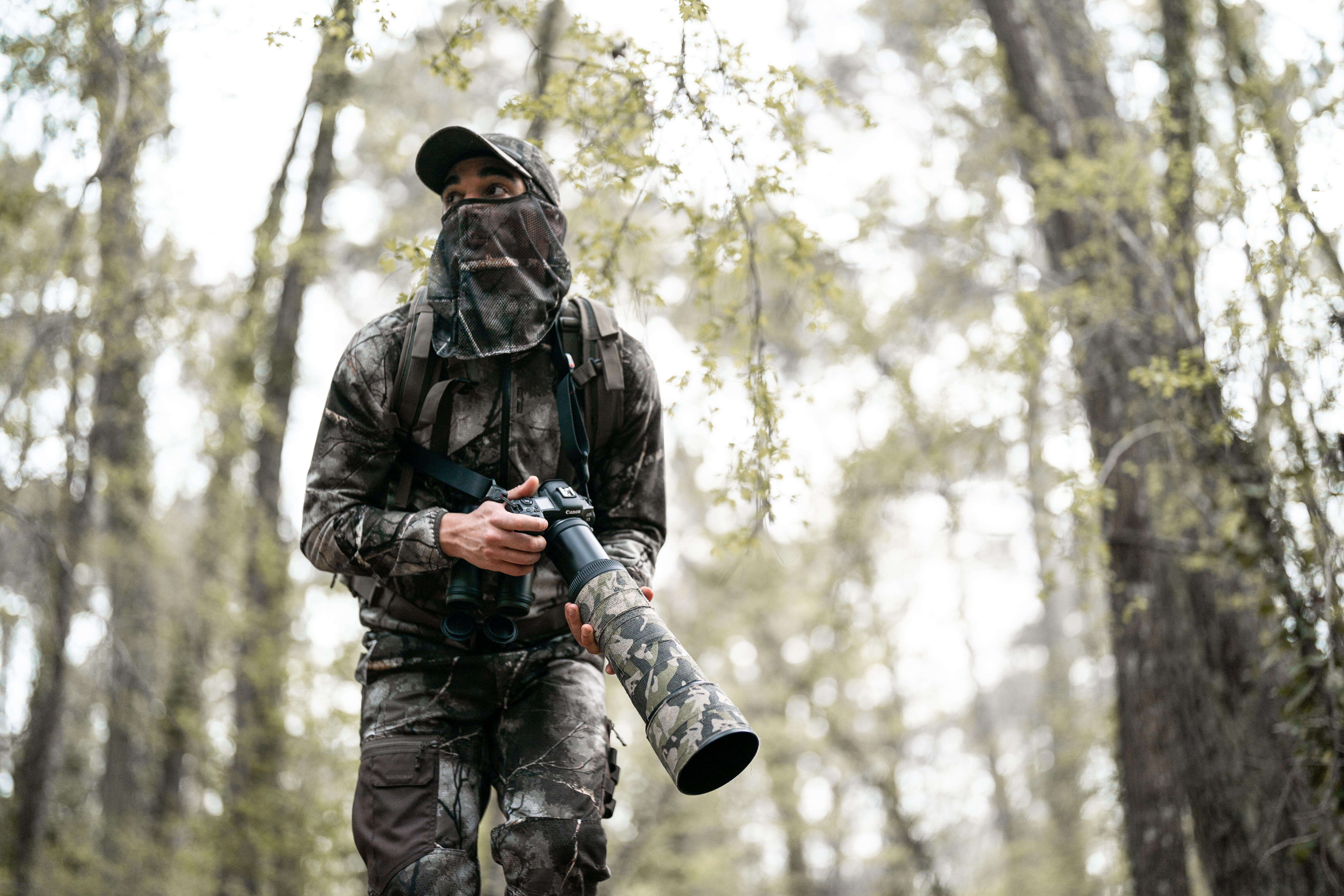 Waterproof Silent Hunting Jacket - Treemetic 500 Camo - SOLOGNAC