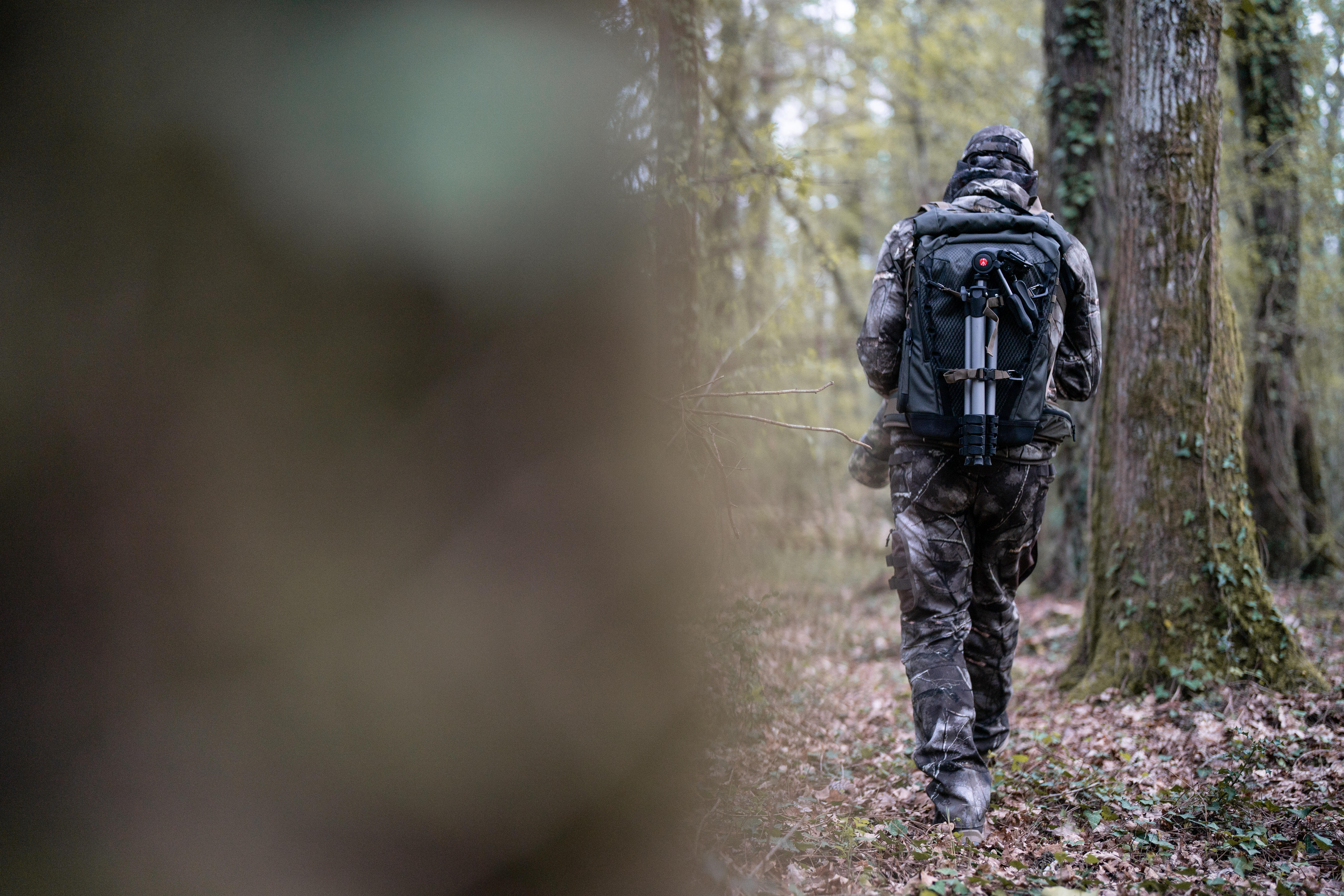 Veste de chasse imperméable silencieuse - 500 Treemetic camo - SOLOGNAC