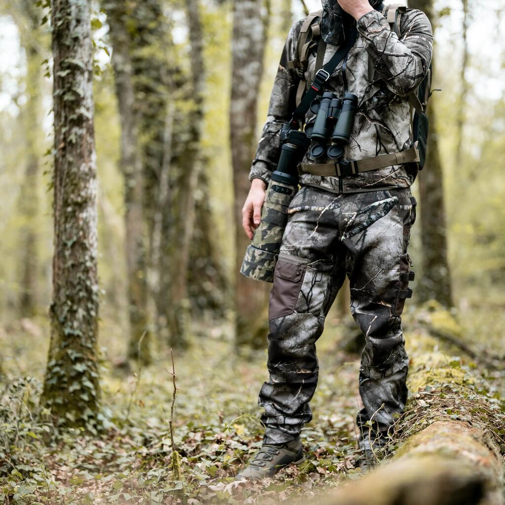 BREATHABLE HUNTING TROUSERS TREEMETIC 500 CAMOUFLAGE