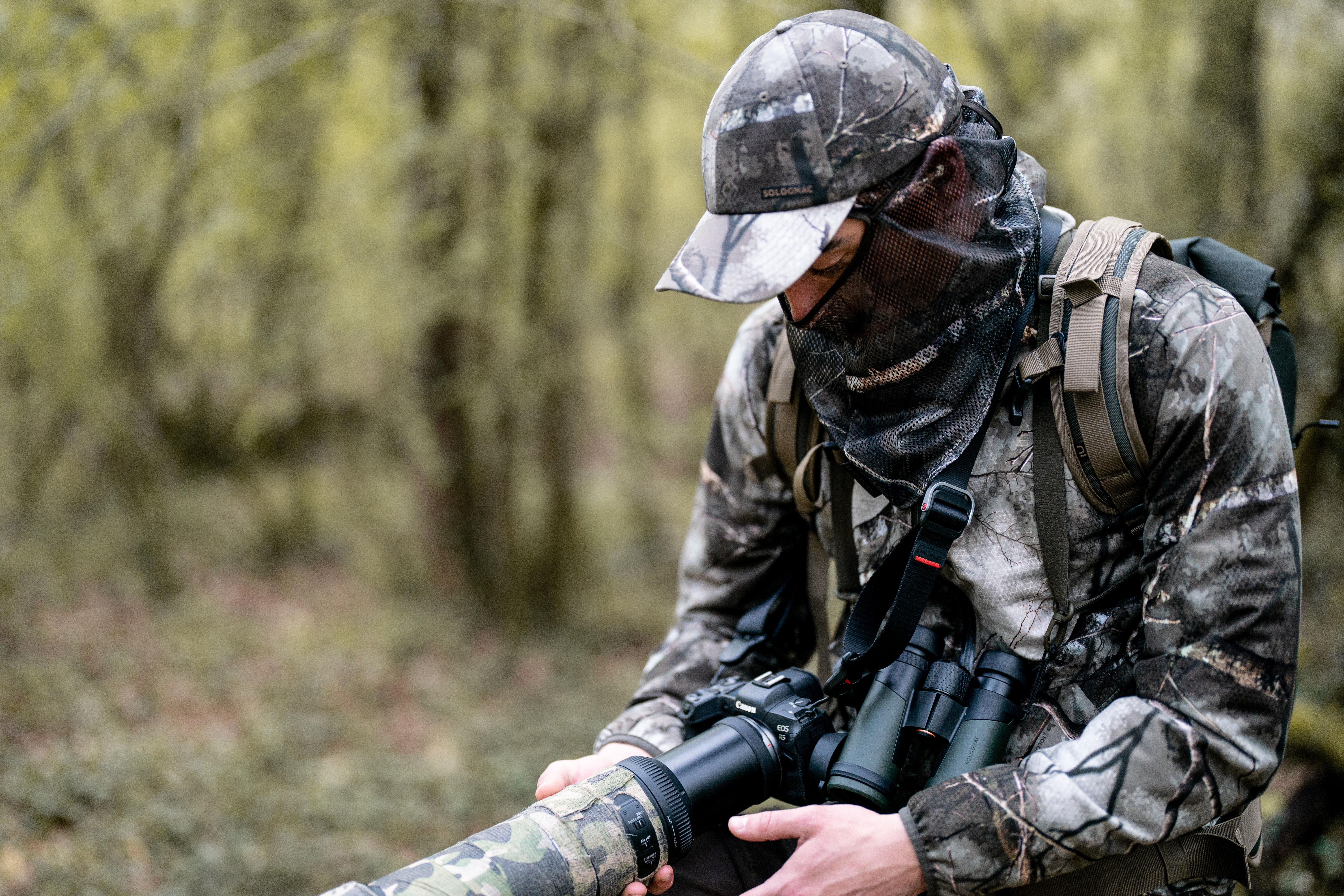 Hunting Cap 100 – Camouflage  - SOLOGNAC