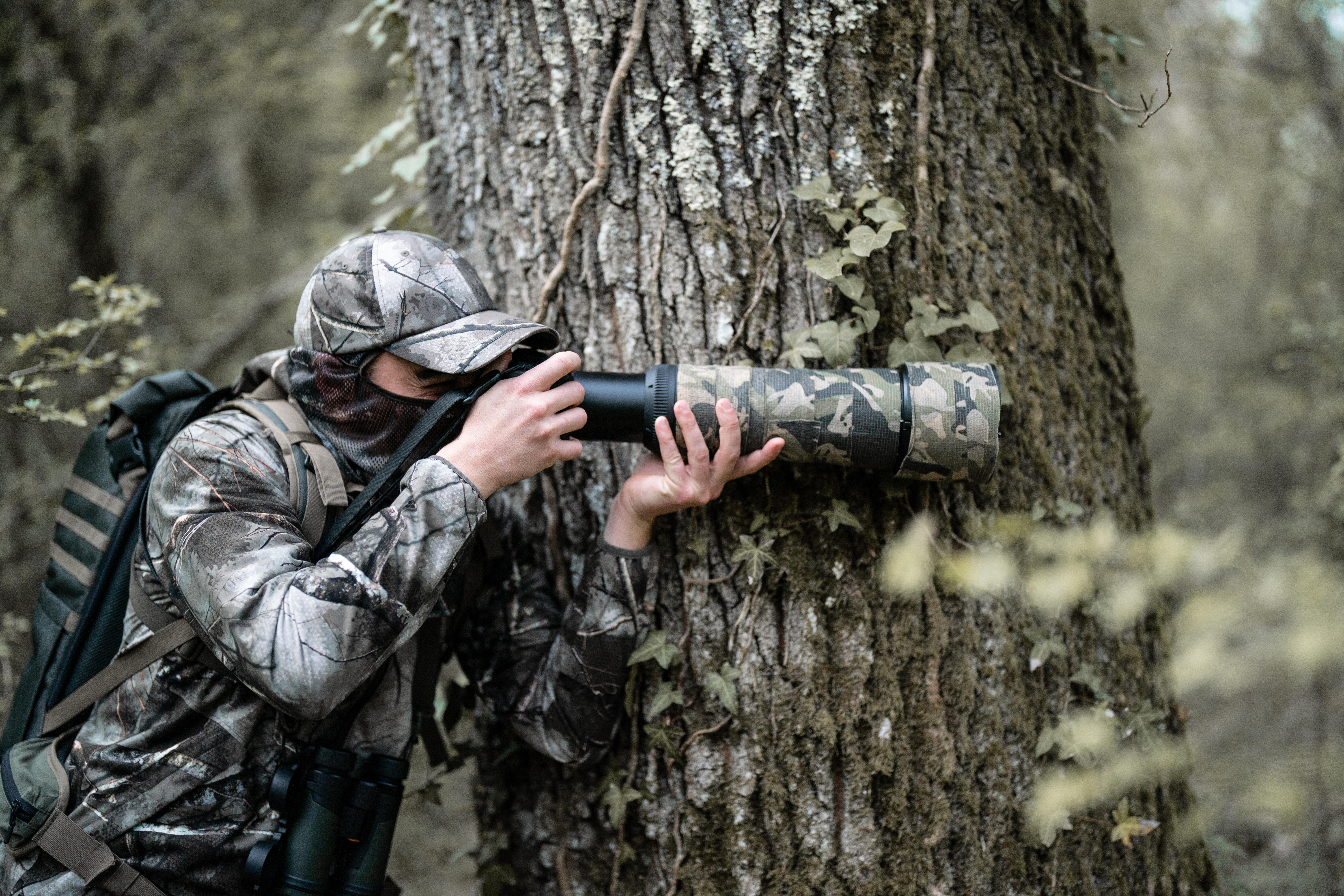 Waterproof Silent Hunting Jacket - Treemetic 500 Camo - SOLOGNAC