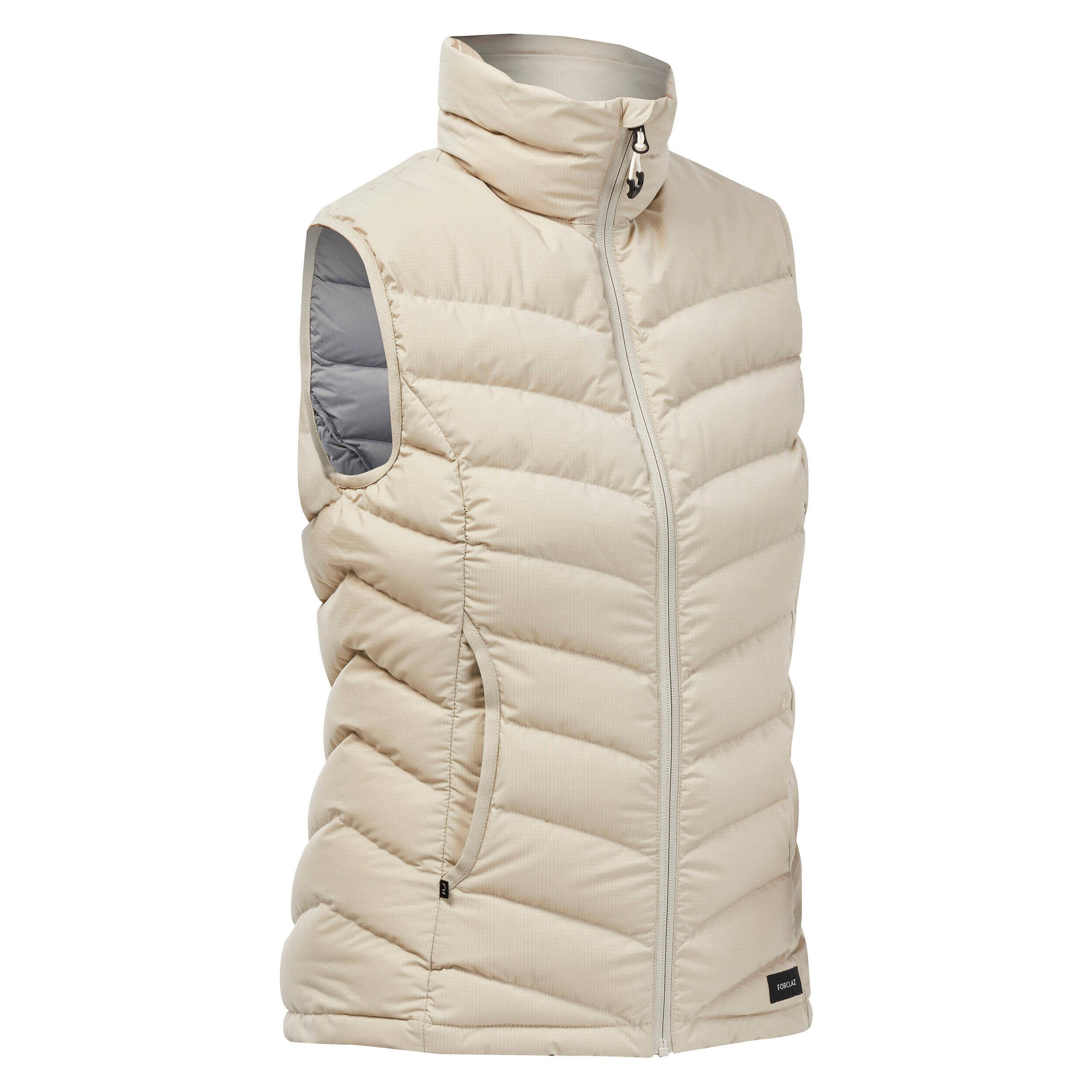 Women’s Mountain Trekking Sleeveless Down Gilet - MT500 Beige -  2