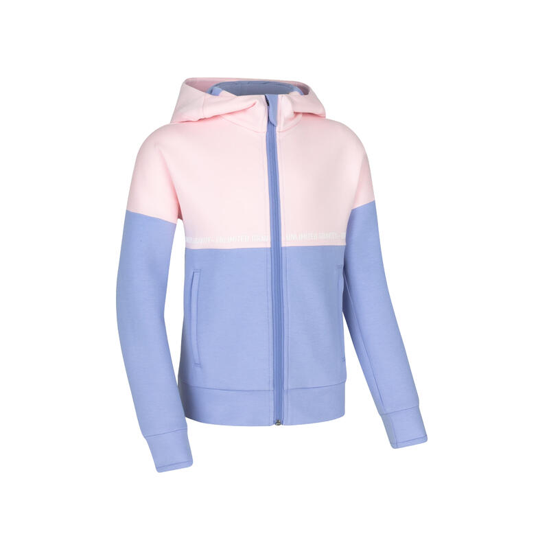 Kids' Breathable Zip-Up Cotton Hoodie 900 - Lilac