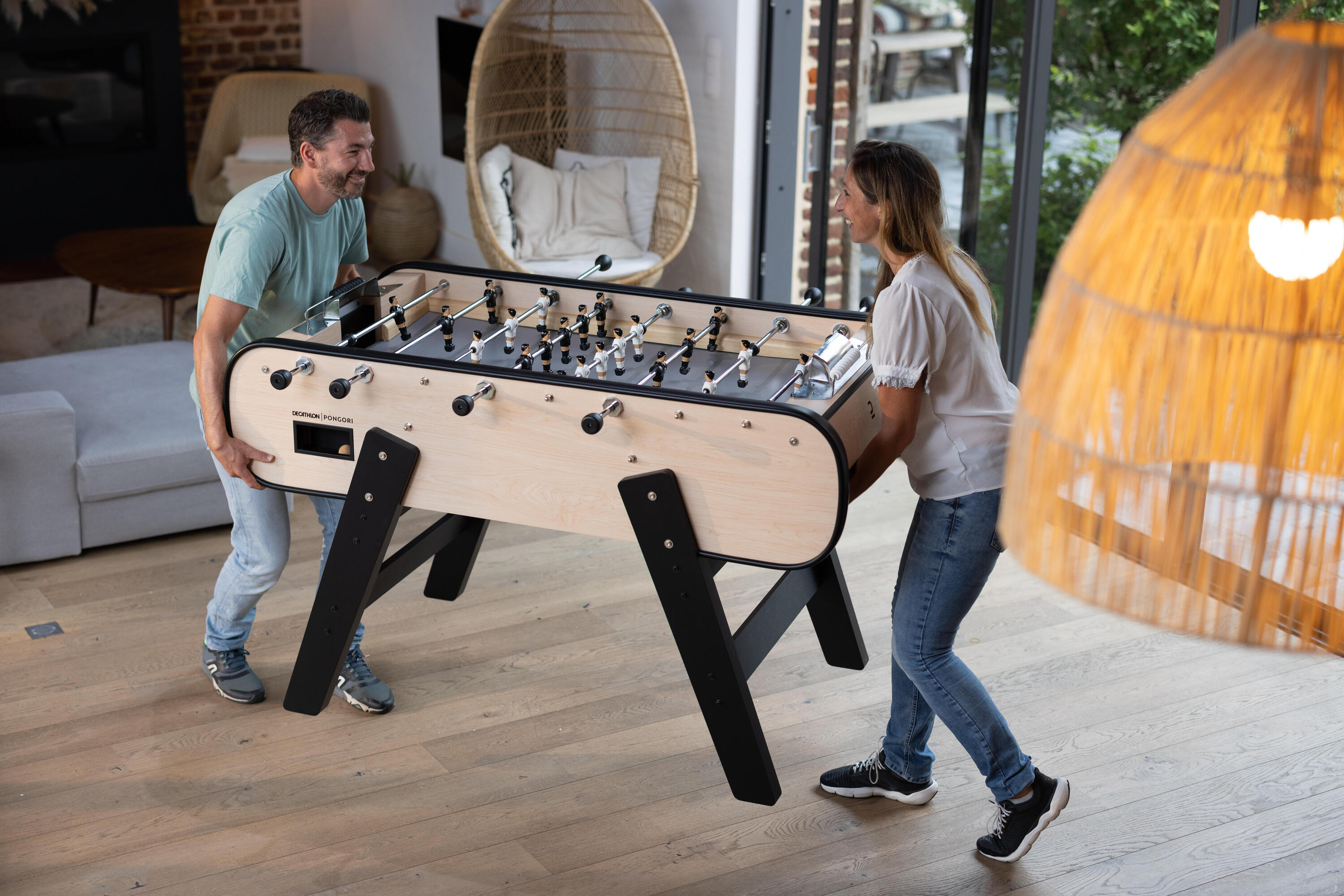 Babyfoot d'intérieur en bois - BF 500 terrain gris 15/23