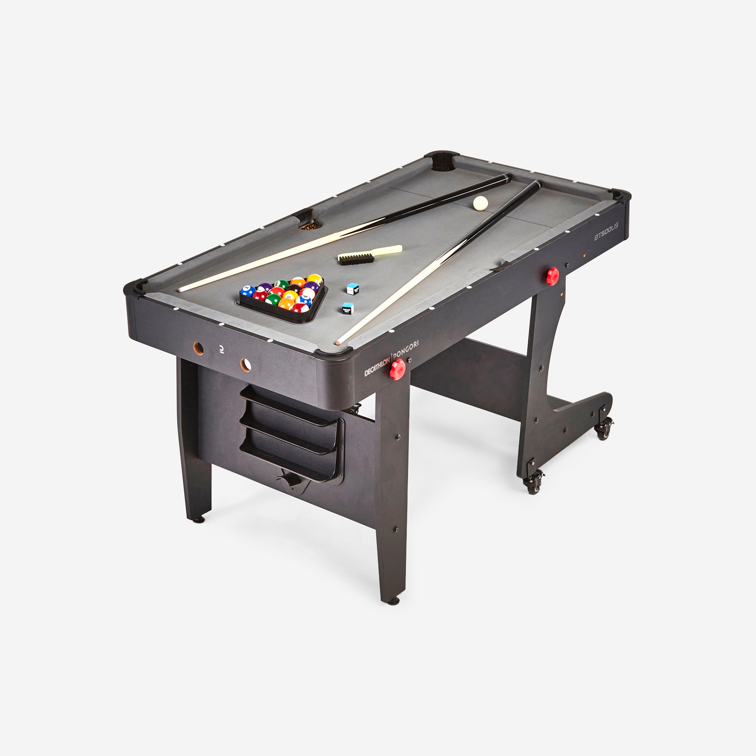 Table de billard pliable américain - bt 500 us tapis gris - Billard - PONGORI- Clubs - Entreprises - Collectivités - Associations