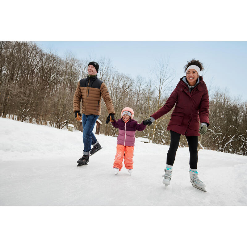 Patins de Gelo Adulto FIT500 Mulher Cinzento e Turquesa