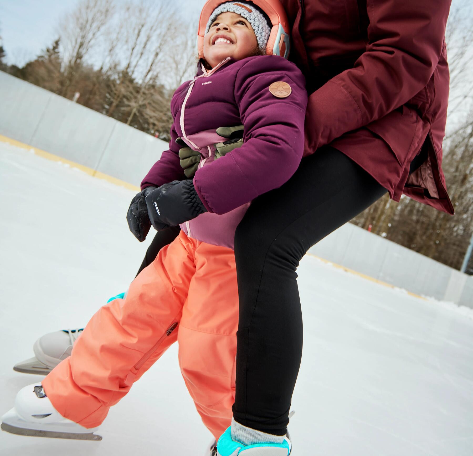 young boy and girl skating