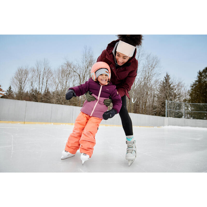 Patines sobre hielo Mujer Oxelo FIT500r Gris y turquesa