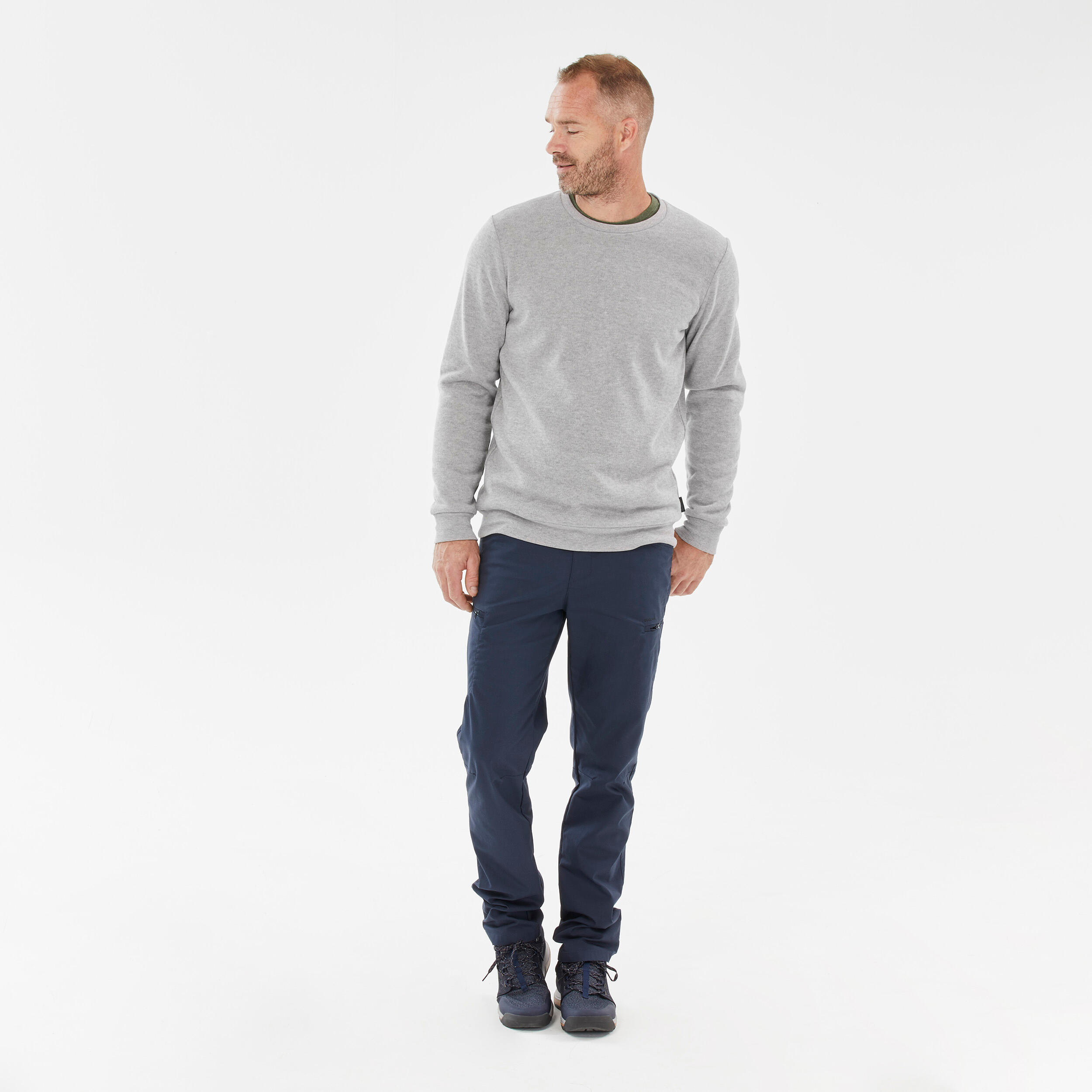 Pullover Herren Rundhals Naturwandern - NH150 3/5