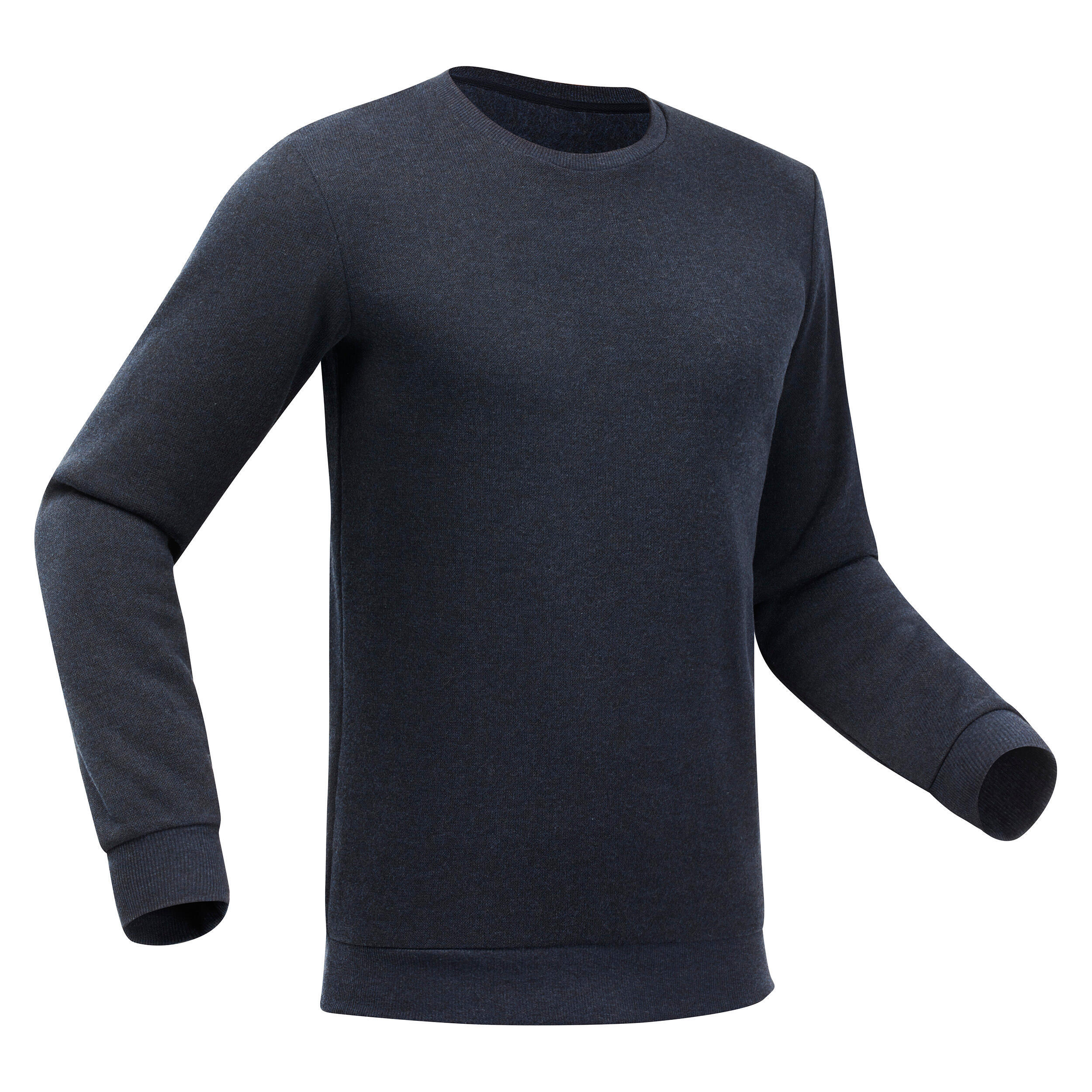Jersey de montaña y trekking con cuello redondo Hombre Quechua NH150 azul 4/4