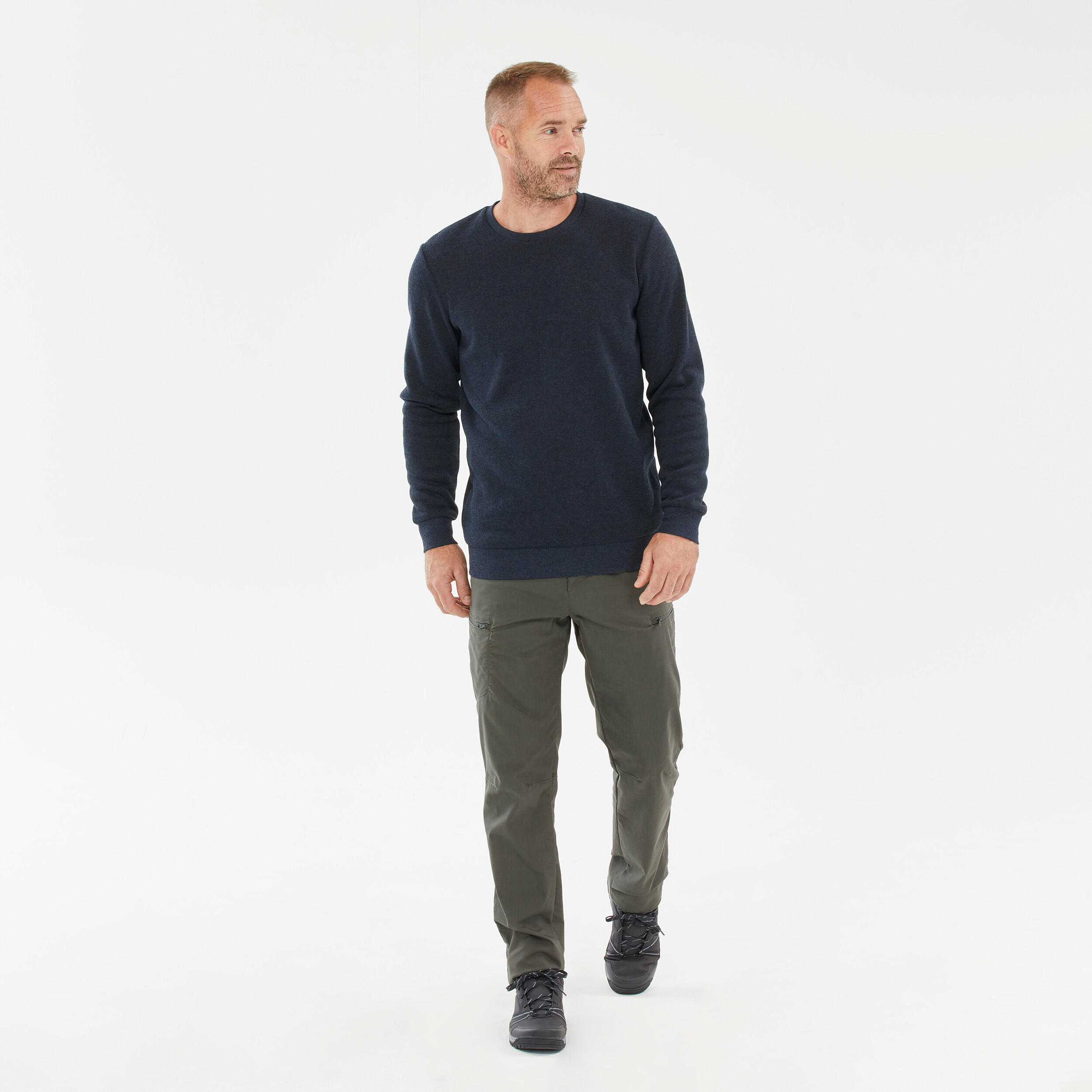 Pullover Herren Rundhals Naturwandern - NH150 4/5
