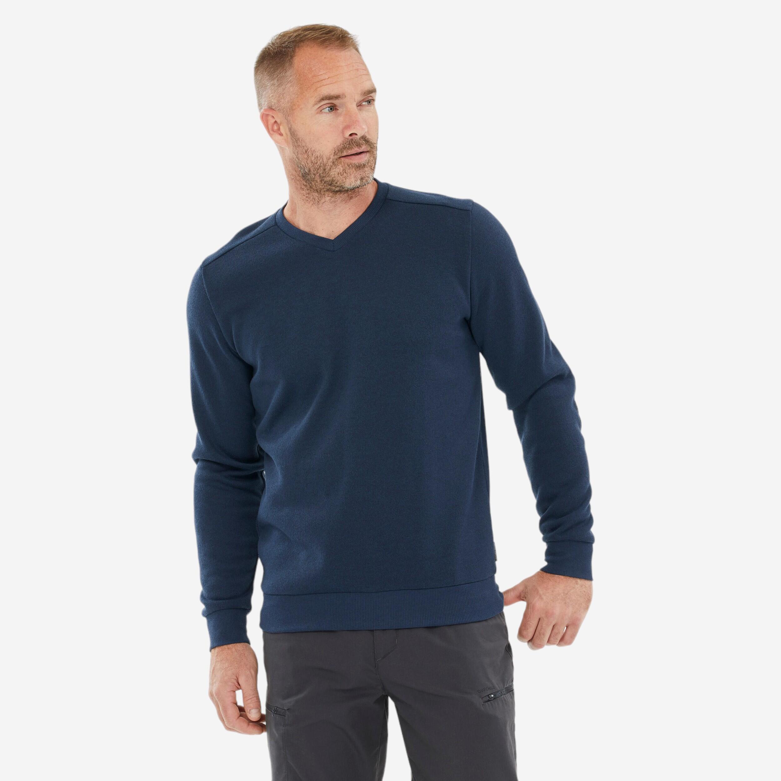 QUECHUA Maglione montagna uomo NH150 collo a V blu scuro