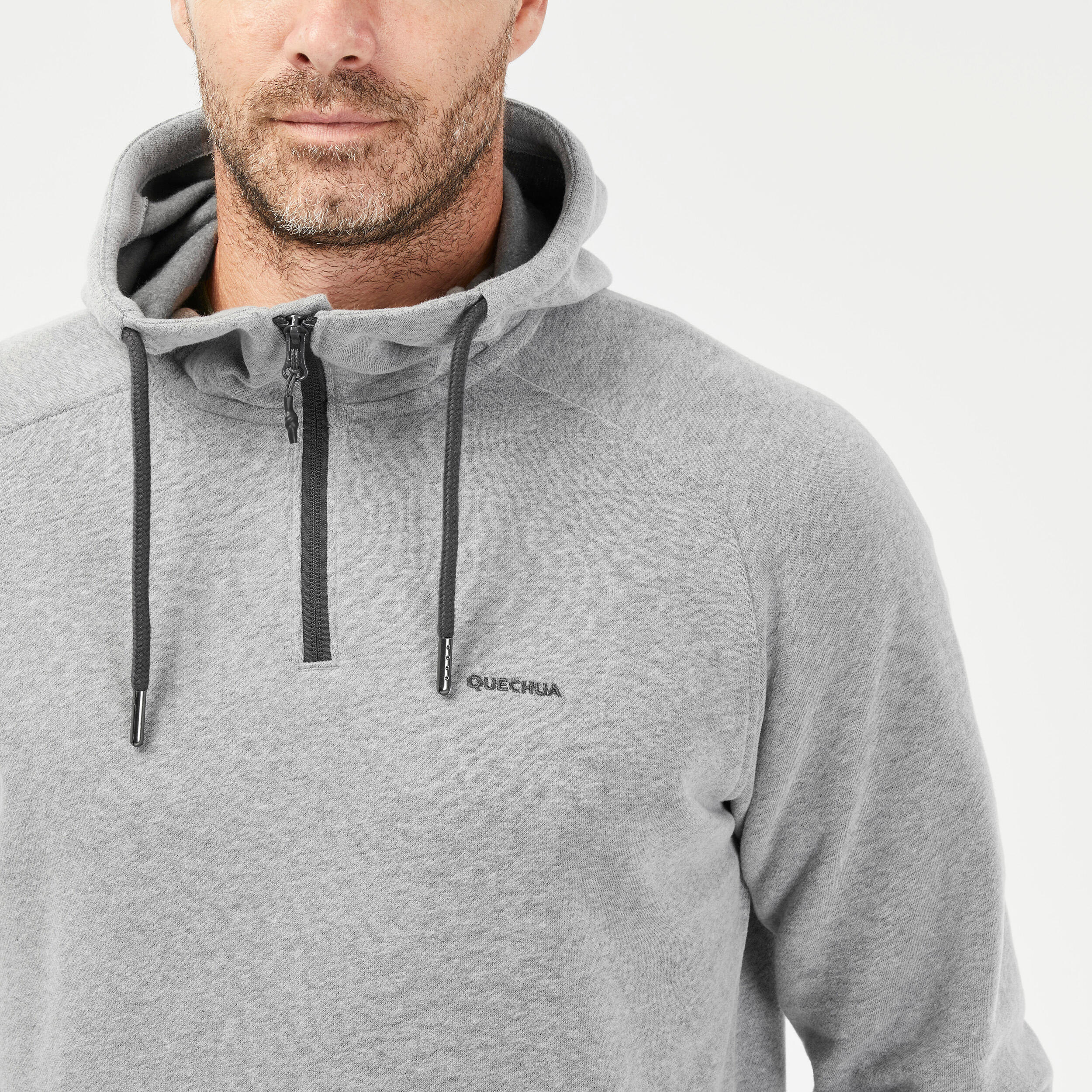 Sweat a capuche de randonnee NH150 1 2 zip homme QUECHUA Decathlon