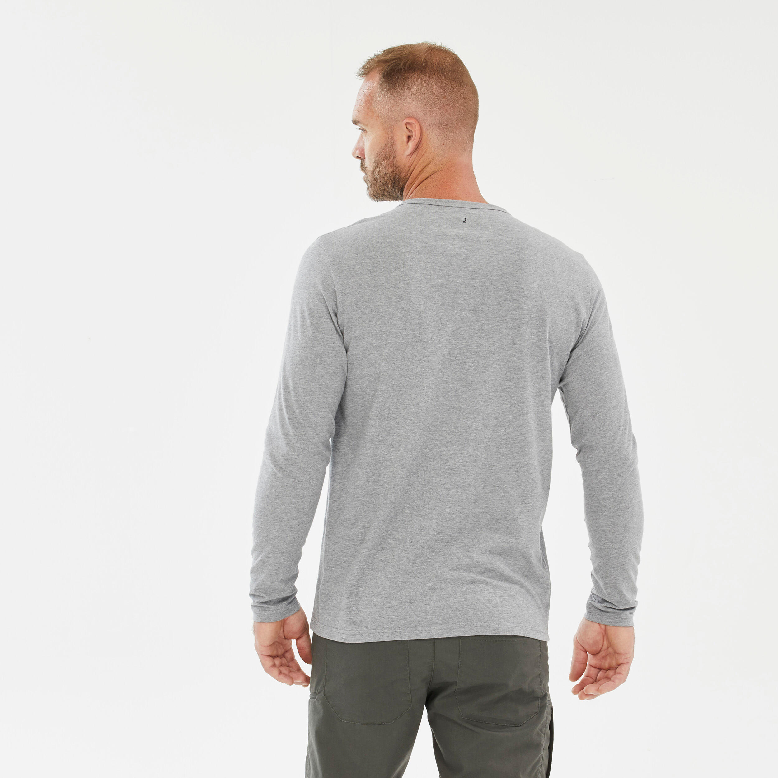 Men’s t-shirt NH100 ML – Light grey 5/7