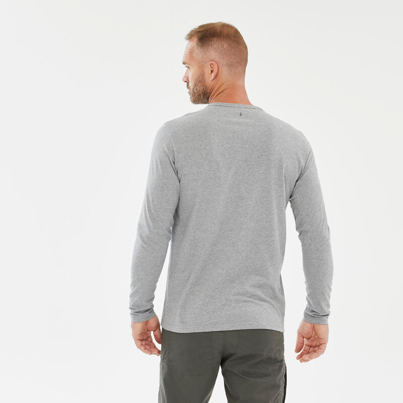 Tee-shirt NH100 ML homme - Gris clair