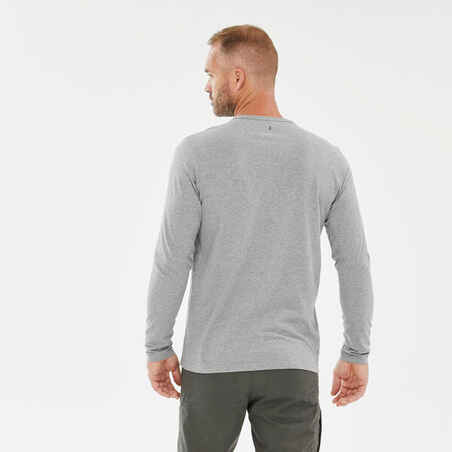 חולצת טריקו לגברים NH100 ML – אפור בהיר