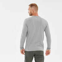 חולצת טי לגברים NH100 ML - אפור בהיר