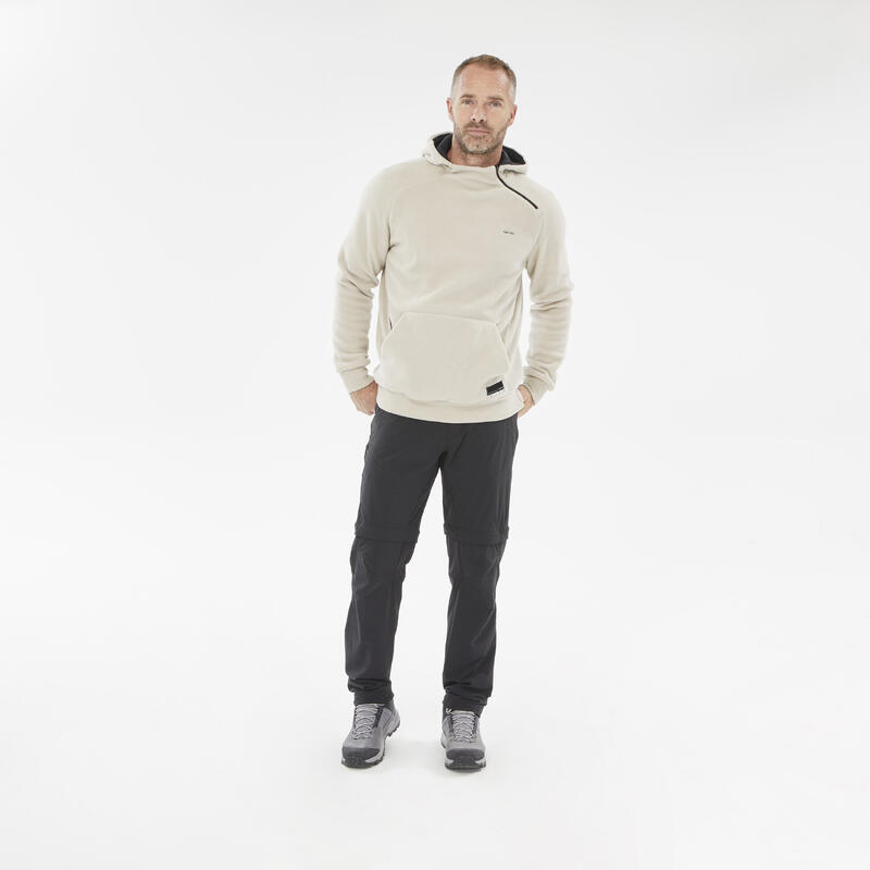 Fleece sweater voor wandelen heren MH100 met capuchon