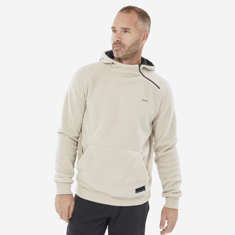 Fleece sweater voor wandelen heren MH100 met capuchon