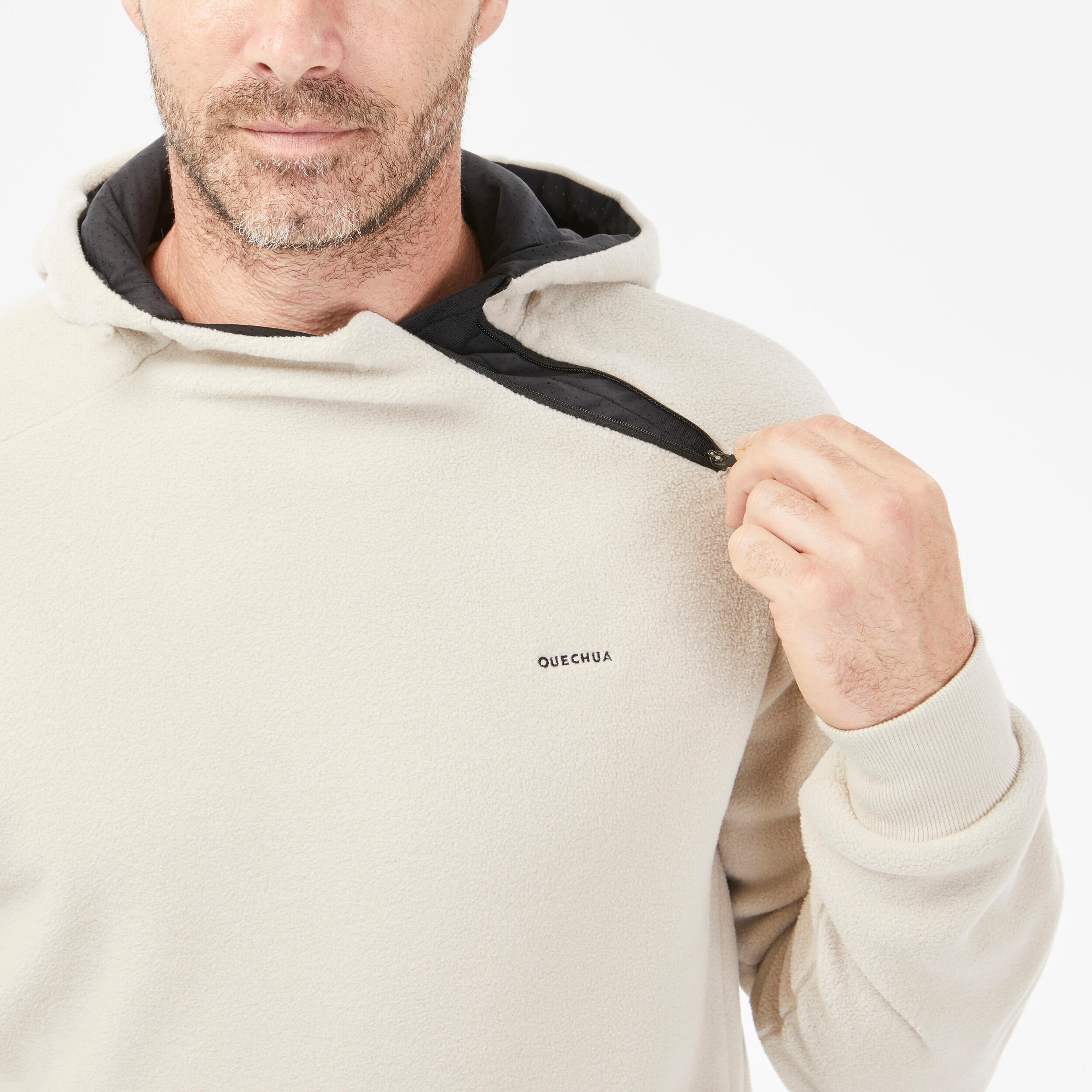 Men’s Hiking Hooded Fleece Sweatshirt - MH100 7/7