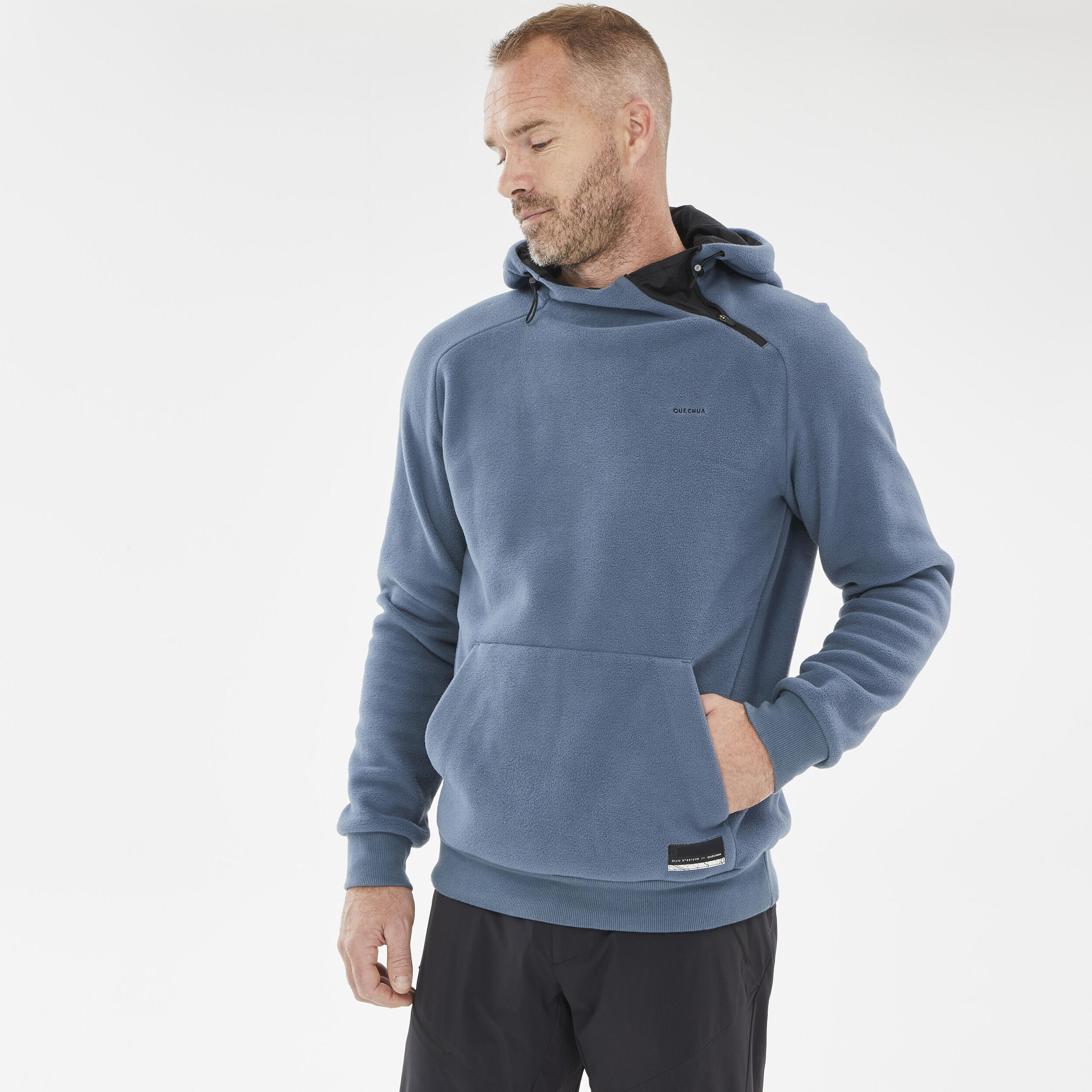 Sudadera polar de montana y trekking con capucha Hombre Quechua MH100 Decathlon