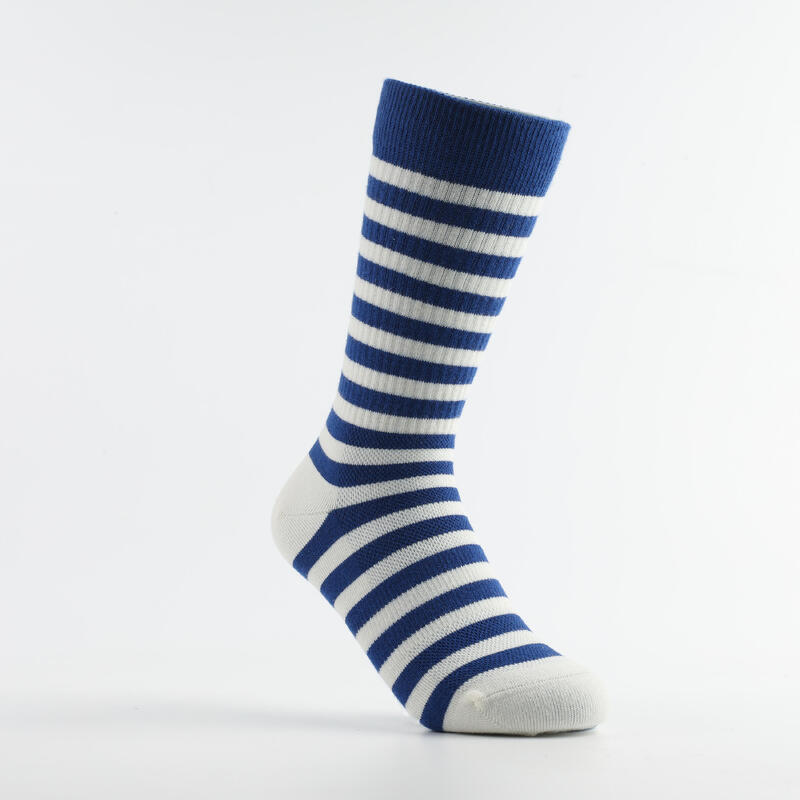 兩雙入長筒薄襪 500－藍白
