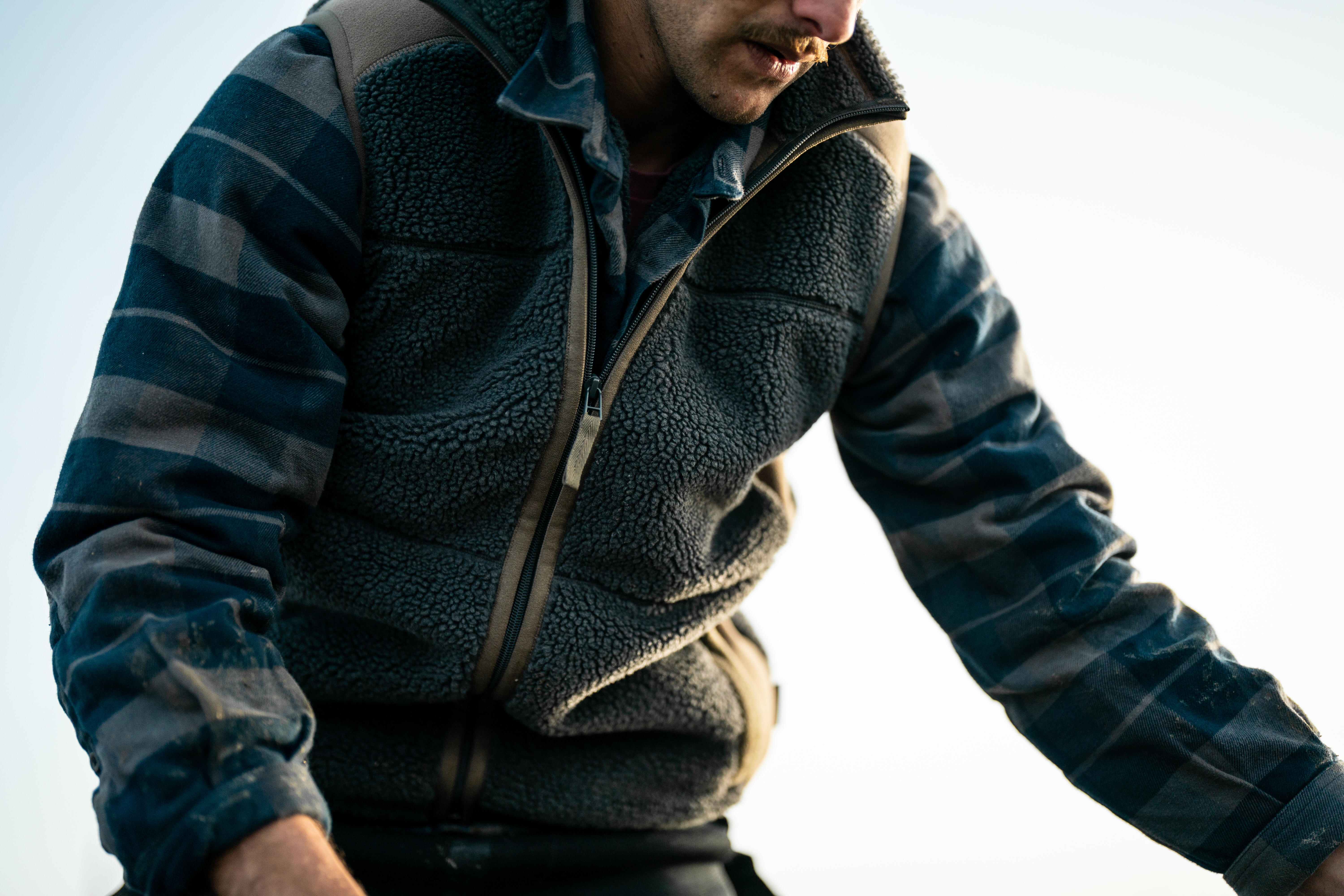 Overshirt Sherpa Jacket - 500 Camo - SOLOGNAC