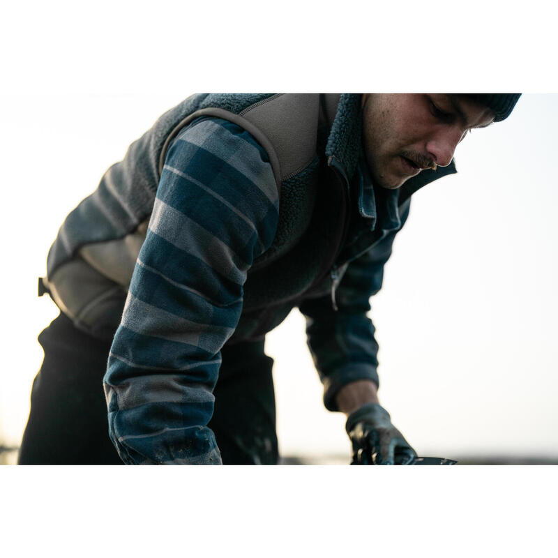 Jachetă 500 tip cămașă groasă din flanel roșu
