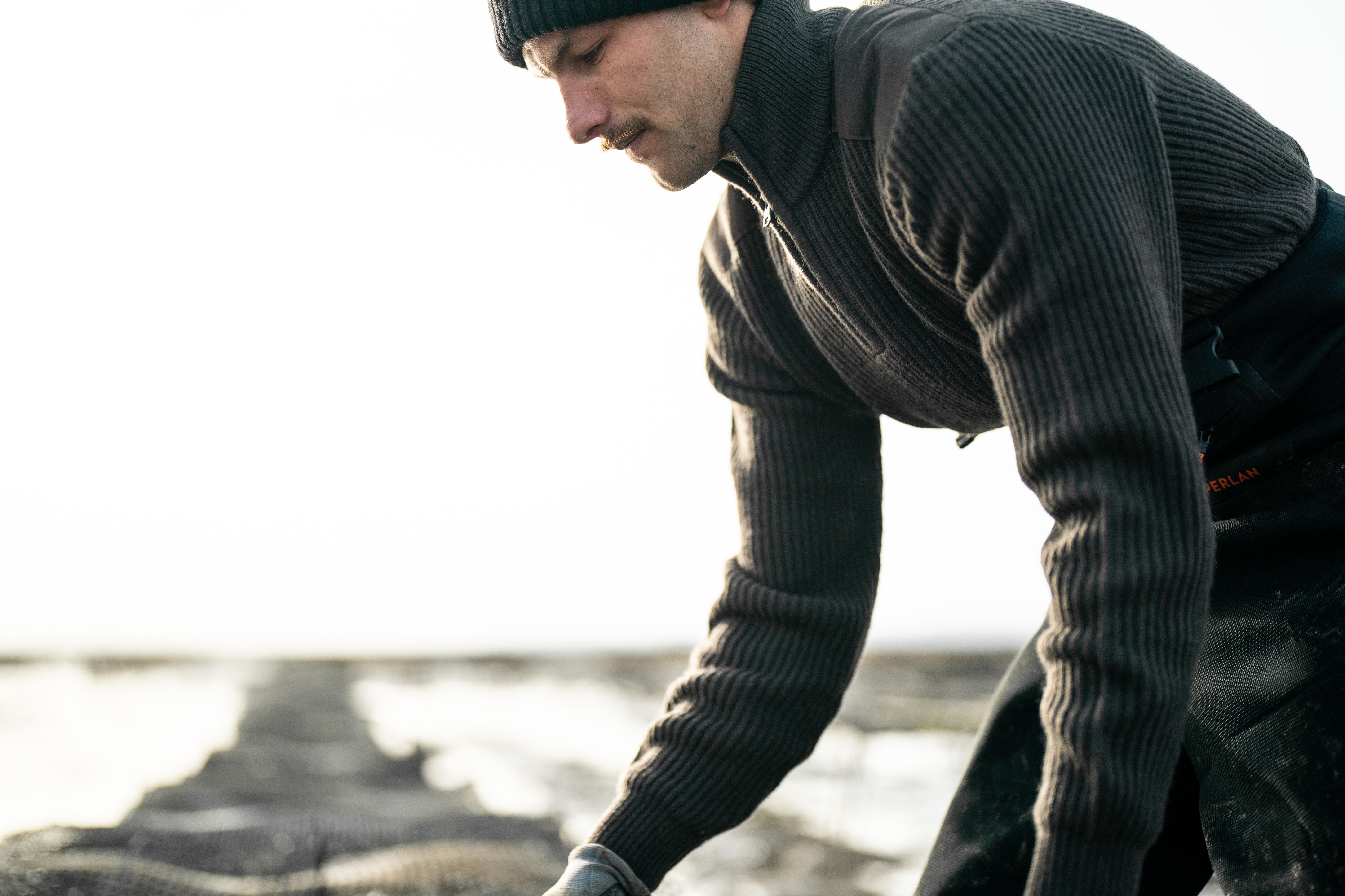 Men's Knit Sweater - 500 Brown - SOLOGNAC