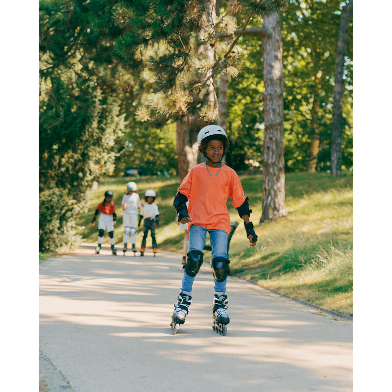 Patines Línea Niños Oxelo Roller Fitness Fit 5 Caqui