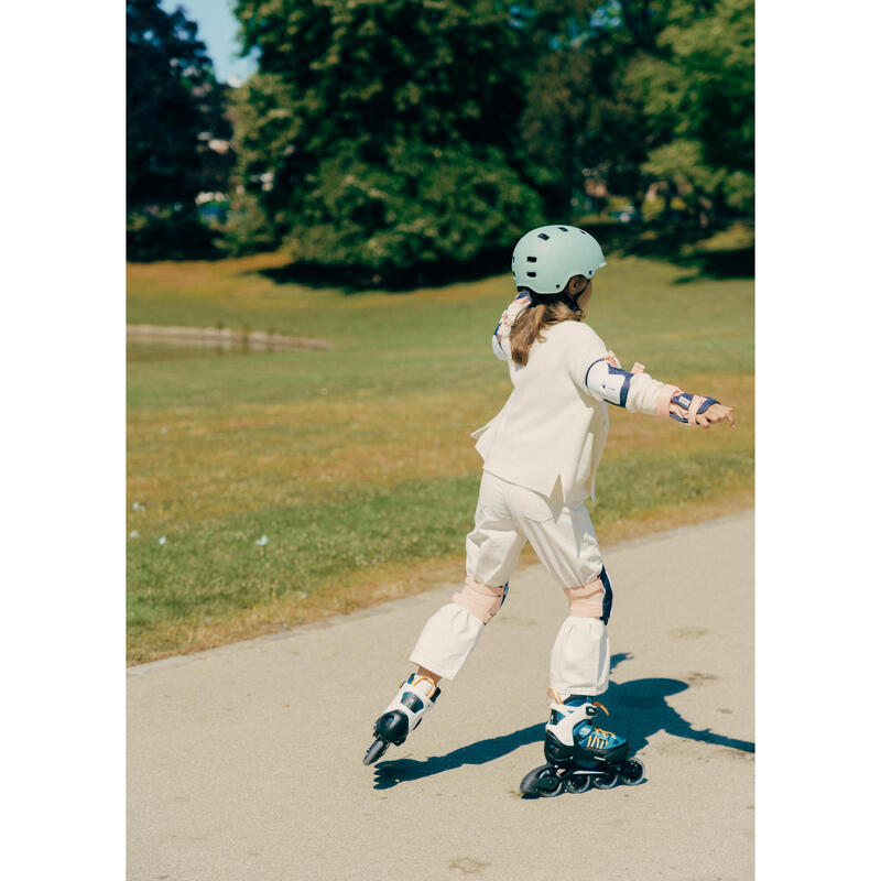 兒童直排輪／滑板／滑板車護具 3 件組 - 柔粉