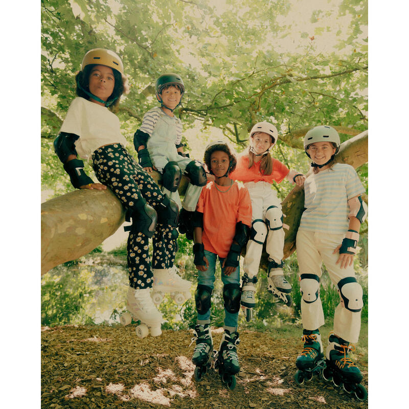 100 JR Quad Roller Skates - White Holographic