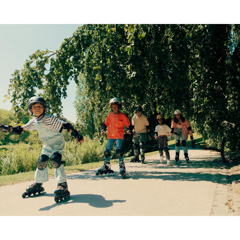 Fitness skates voor kinderen Fit 5 roze/kaki