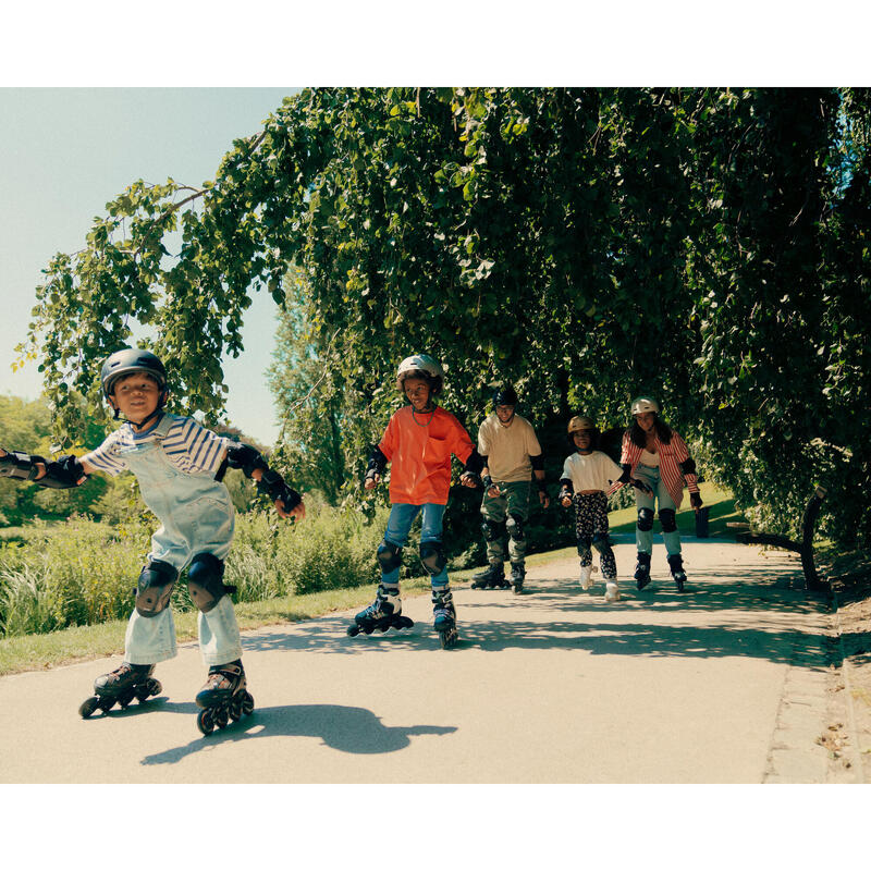 Patines Línea Niños Oxelo Roller Fitness Fit 5 Caqui