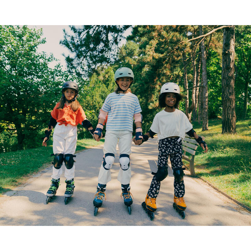 Kids' 3x2 Skating Scooter Skateboard Protectors Set Play - Black
